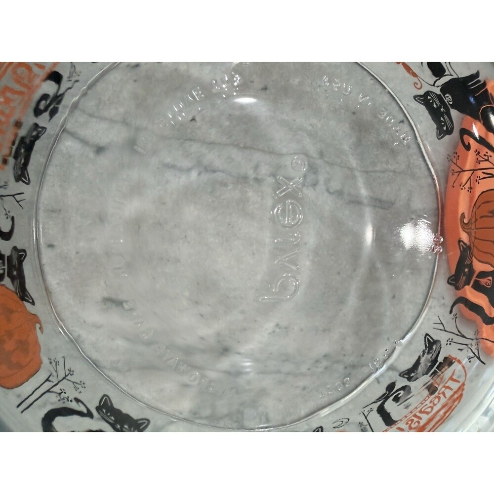 Pyrex Halloween Easter Glass Storage Bowls w Lids Black Cat Bunny Set - Picture 4 of 8